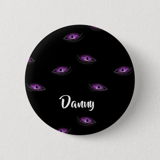 Custom name cat eyes button (Front)