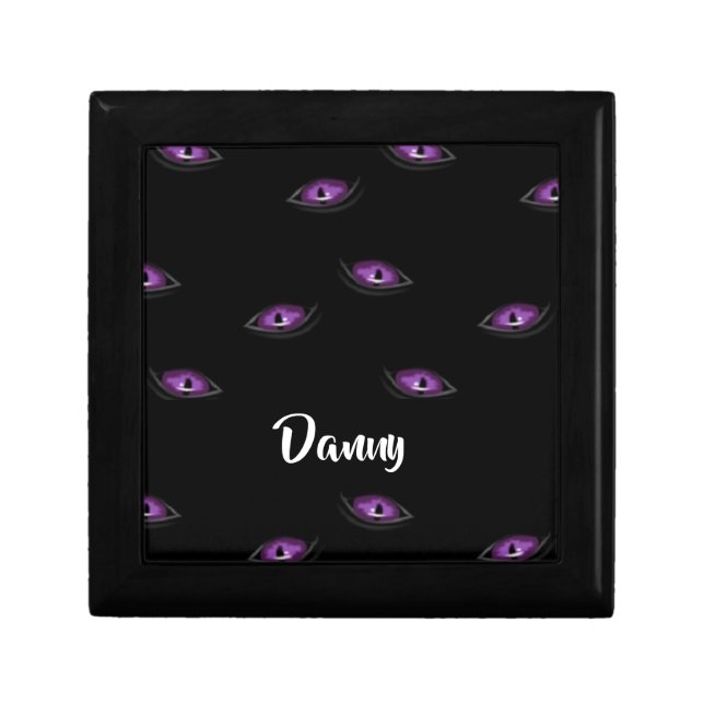 Custom name cat eyes gift box (Front)