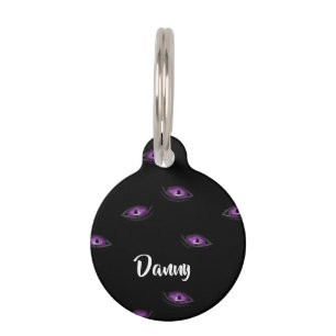 Custom name cat eyes pet ID tag