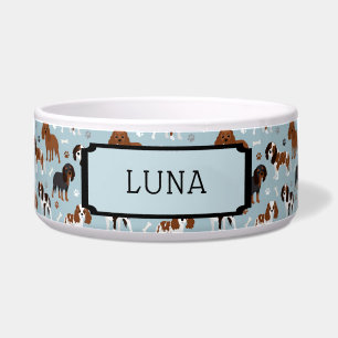 Custom Name Cavalier King Charles Spaniel Bowl