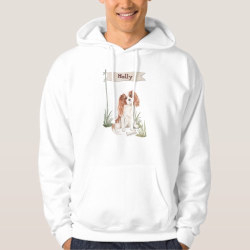 Custom Name Cavalier King Charles Spaniel Pet Dog Hoodie