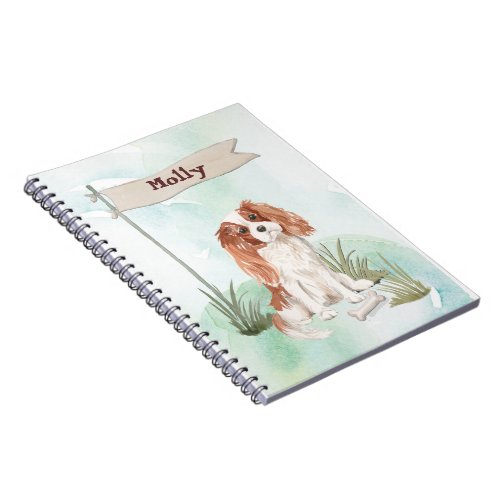 Custom Name Cavalier King Charles Spaniel Pet Dog Notebook