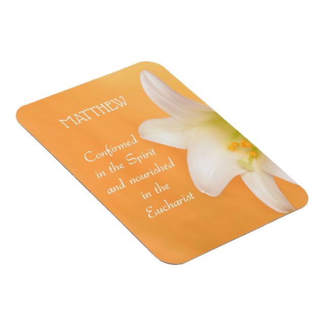 Custom Name, Celebrating RCIA Congratulations Lily Magnet (Right Side)