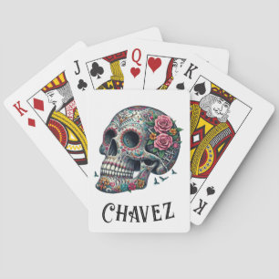 Custom Name Celebration of Life and Death Poker Cards
