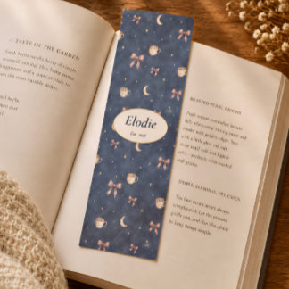 Custom Name Celestial Cottagecore Moon Reader Gift Bookmarks