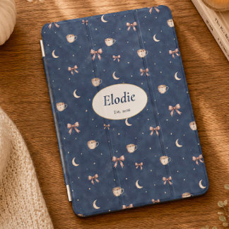 Custom Name Celestial Cottagecore Moon Reader Gift iPad Mini Cover