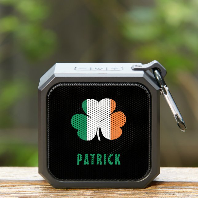 Custom Name Celtic Ireland Shamrock Irish Flag Bluetooth Speaker (Insitu(Outdoor))