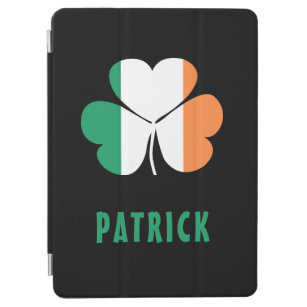 Custom Name Celtic Ireland Shamrock Irish Flag iPad Air Cover