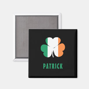 Custom Name Celtic Ireland Shamrock Irish Flag Magnet