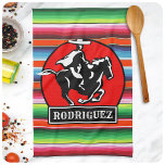 Custom NAME Charro Horse Spanish Mexican Serape Kitchen Towel<br><div class="desc">Personalize this truly unique,  one-of-a-kind Charro Horse Spanish Mexican Blanket Serape Gift. Perfect addition to your home! Customize with your Name or Custom Text! Personalized Vaquero Cowboy Southwestern Mexico ♥</div>
