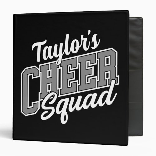 Custom NAME Cheerleader School Varsity Cheer Squad 3 Ring Binder