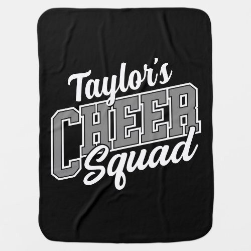 Custom NAME Cheerleader School Varsity Cheer Squad Baby Blanket