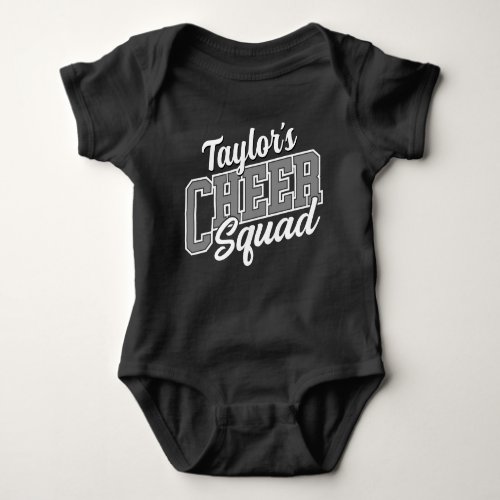Custom NAME Cheerleader School Varsity Cheer Squad Baby Bodysuit