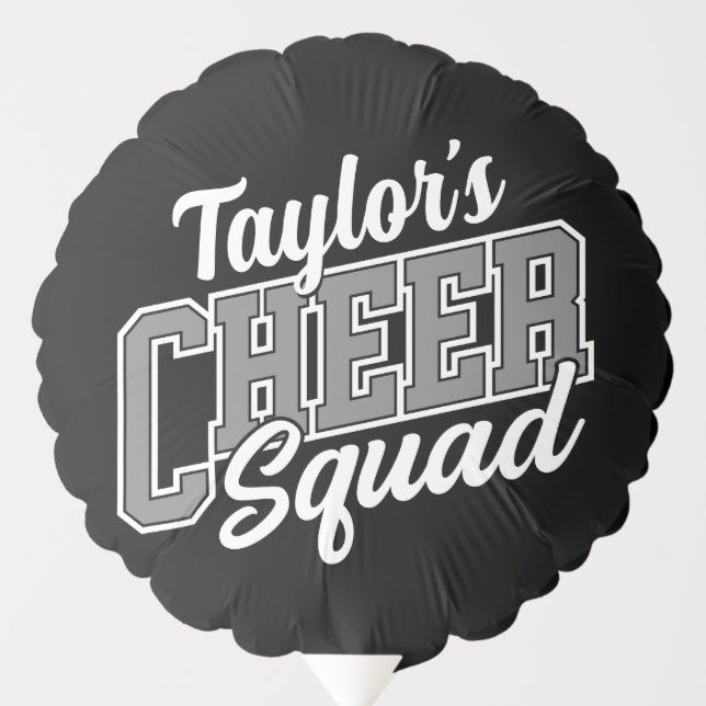 Custom NAME Cheerleader School Varsity Cheer Squad Balloon (Front)