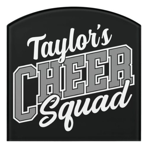 Custom NAME Cheerleader School Varsity Cheer Squad Door Sign