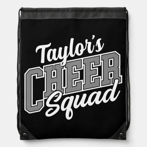 Custom NAME Cheerleader School Varsity Cheer Squad Drawstring Bag