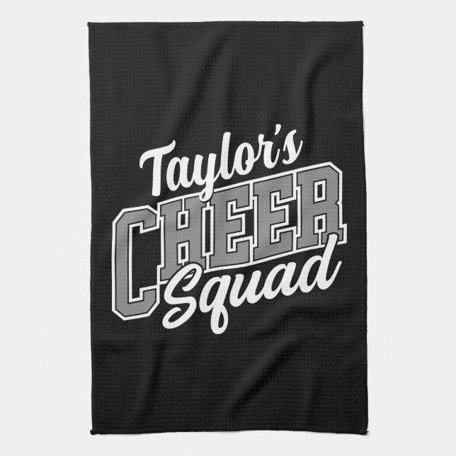 Custom NAME Cheerleader School Varsity Cheer Squad Kitchen Towel (Vertical)