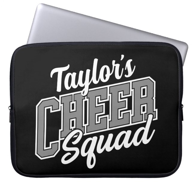 Custom NAME Cheerleader School Varsity Cheer Squad Laptop Sleeve (Front)