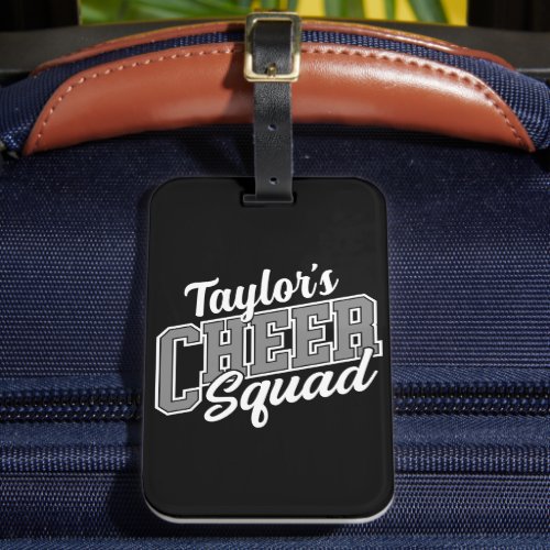 Custom NAME Cheerleader School Varsity Cheer Squad Luggage Tag