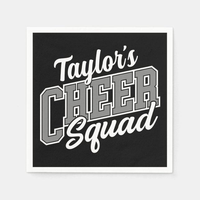 Custom NAME Cheerleader School Varsity Cheer Squad Napkins (Front)
