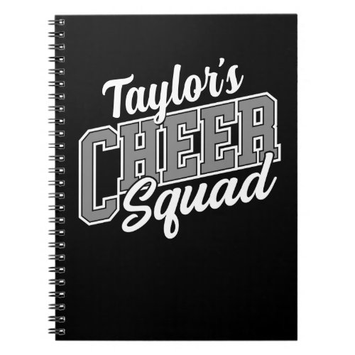 Custom NAME Cheerleader School Varsity Cheer Squad Notebook