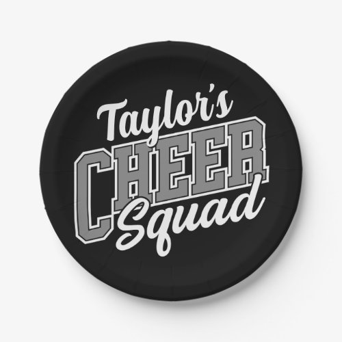 Custom NAME Cheerleader School Varsity Cheer Squad Paper Plates