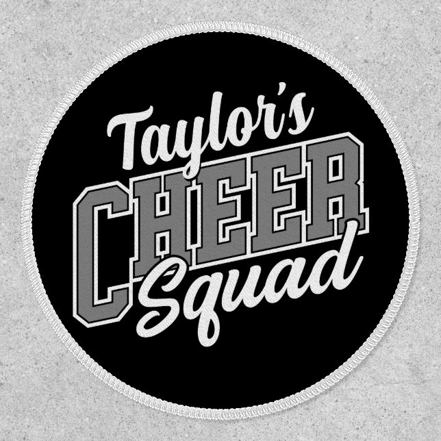 Custom NAME Cheerleader School Varsity Cheer Squad Patch (Front)