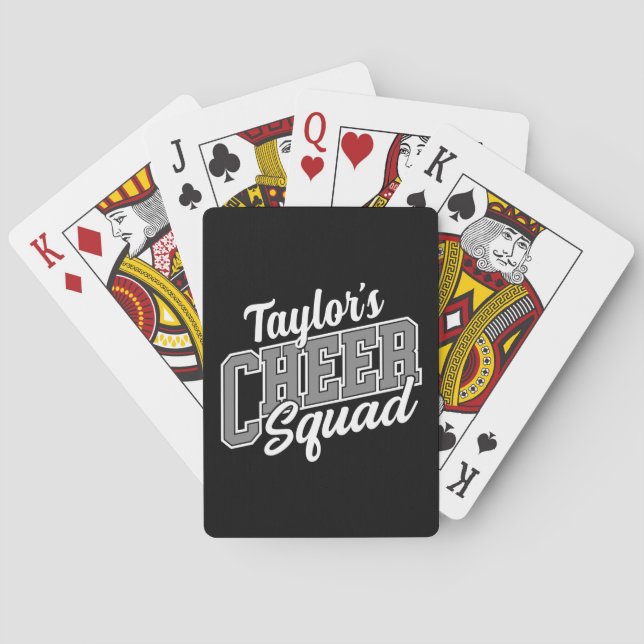 Custom NAME Cheerleader School Varsity Cheer Squad Poker Cards (Back)