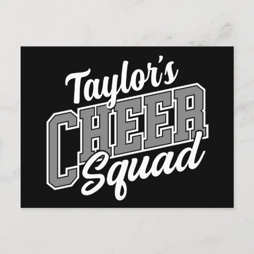 Custom NAME Cheerleader School Varsity Cheer Squad Postcard
