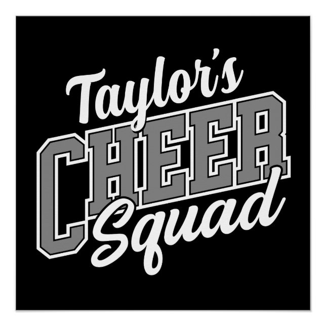 Custom NAME Cheerleader School Varsity Cheer Squad Poster (Front)