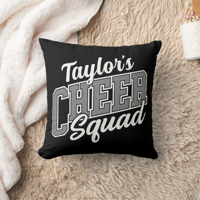 Custom NAME Cheerleader School Varsity Cheer Squad Throw Pillow (Blanket)