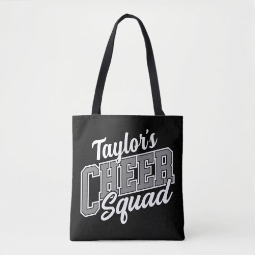 Custom NAME Cheerleader School Varsity Cheer Squad Tote Bag