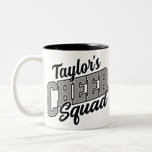 Custom NAME Cheerleader School Varsity Cheer Squad Two_Tone Coffee Mug