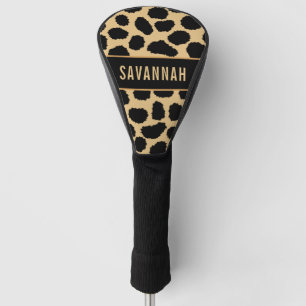 Custom Name Cheetah Animal Print Pattern Classic Golf Head Cover