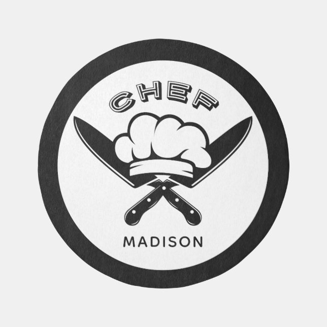 Custom name Chef Logo Rug (Front)