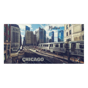 Custom Name Chicago USA Door Sign