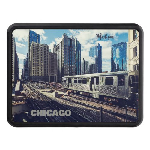 Custom Name Chicago USA Hitch Cover