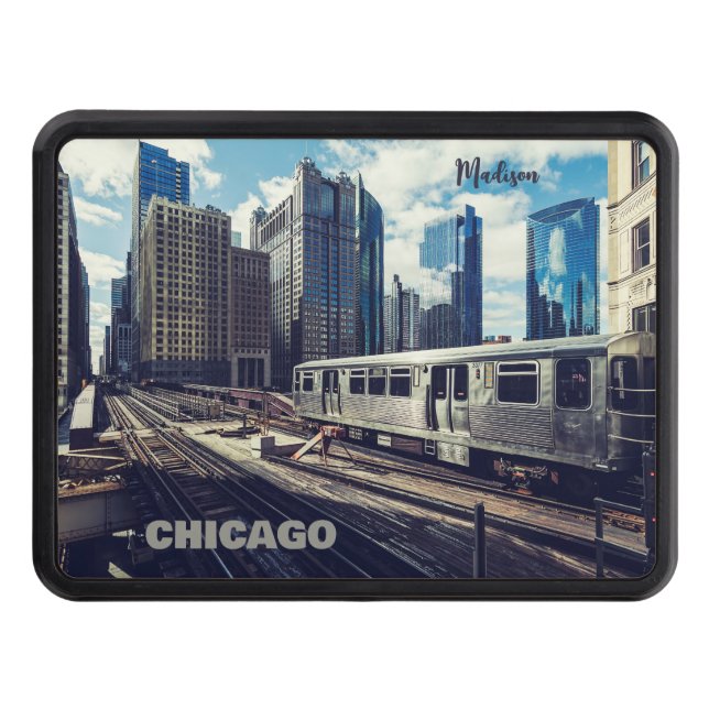 Custom Name Chicago USA Hitch Cover (Front)