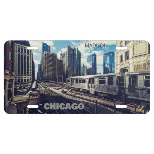 Custom Name Chicago USA License Plate