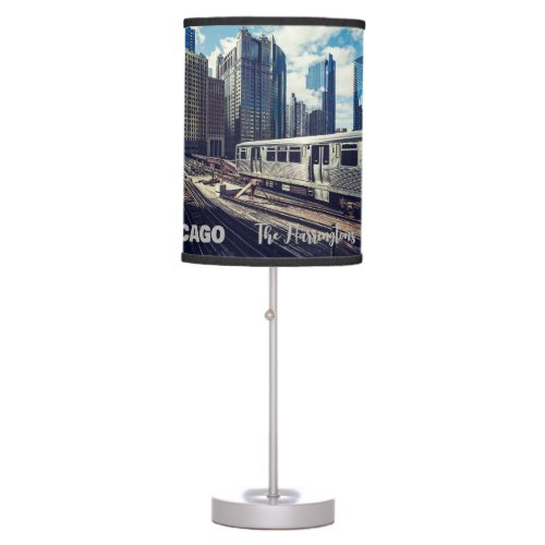 Custom Name Chicago USA Table Lamp