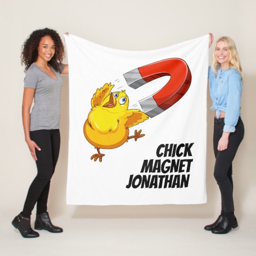 Custom name Chick Magnet Fleece Blanket
