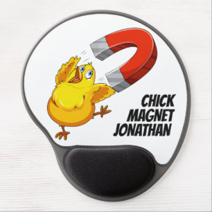 Custom name Chick Magnet Gel Mouse Pad