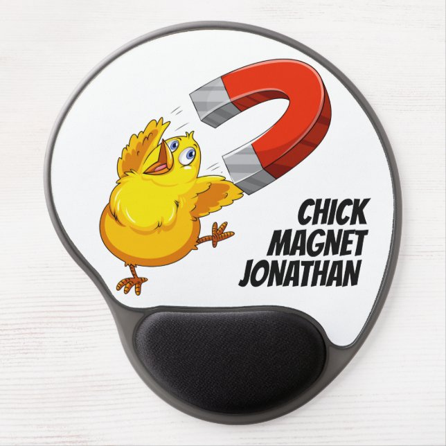 Custom name Chick Magnet Gel Mouse Pad (Front)