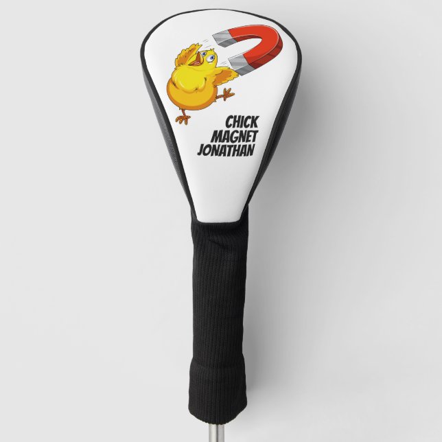 Custom name Chick Magnet Golf Head Cover (Front)