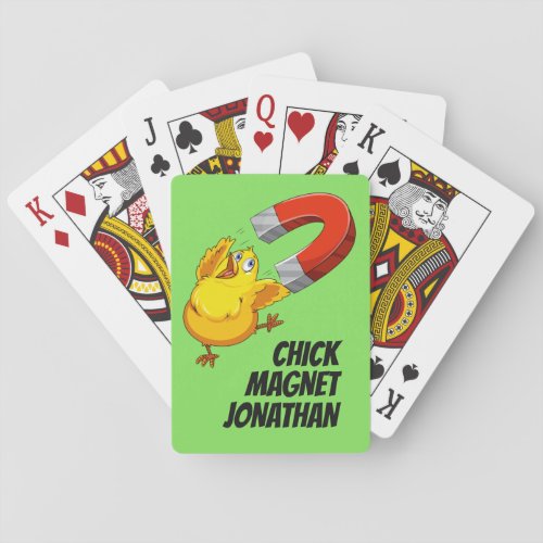 Custom name Chick Magnet playing cards