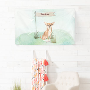 Custom Name Chihuahua Pet Dog Banner