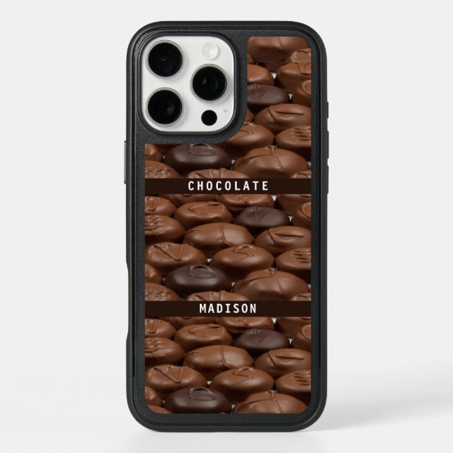 Custom Name Chocolate Candy Truffles Food Lover Otterbox iPhone Case (Back)