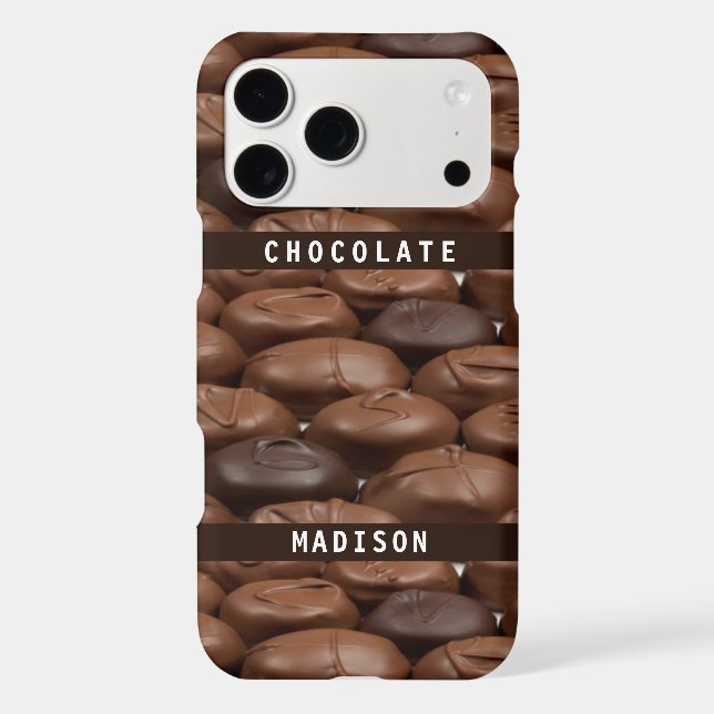 Custom Name Chocolate Candy Truffles Foodies Lover Case-Mate iPhone Case (Back)