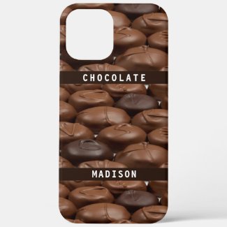 Custom Name Chocolate Candy Truffles Foodies Lover Case-Mate iPhone Case by Sandyspider