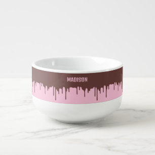 Custom Name Chocolate Drip Soup Mug